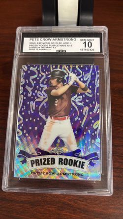 Pete Crow-Armstrong 2020 Leaf Metal Prized Rookie Purple Wave 5/15 CGC 10