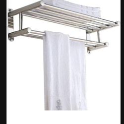 Stainless Steel Double Towel Rack 31" Long