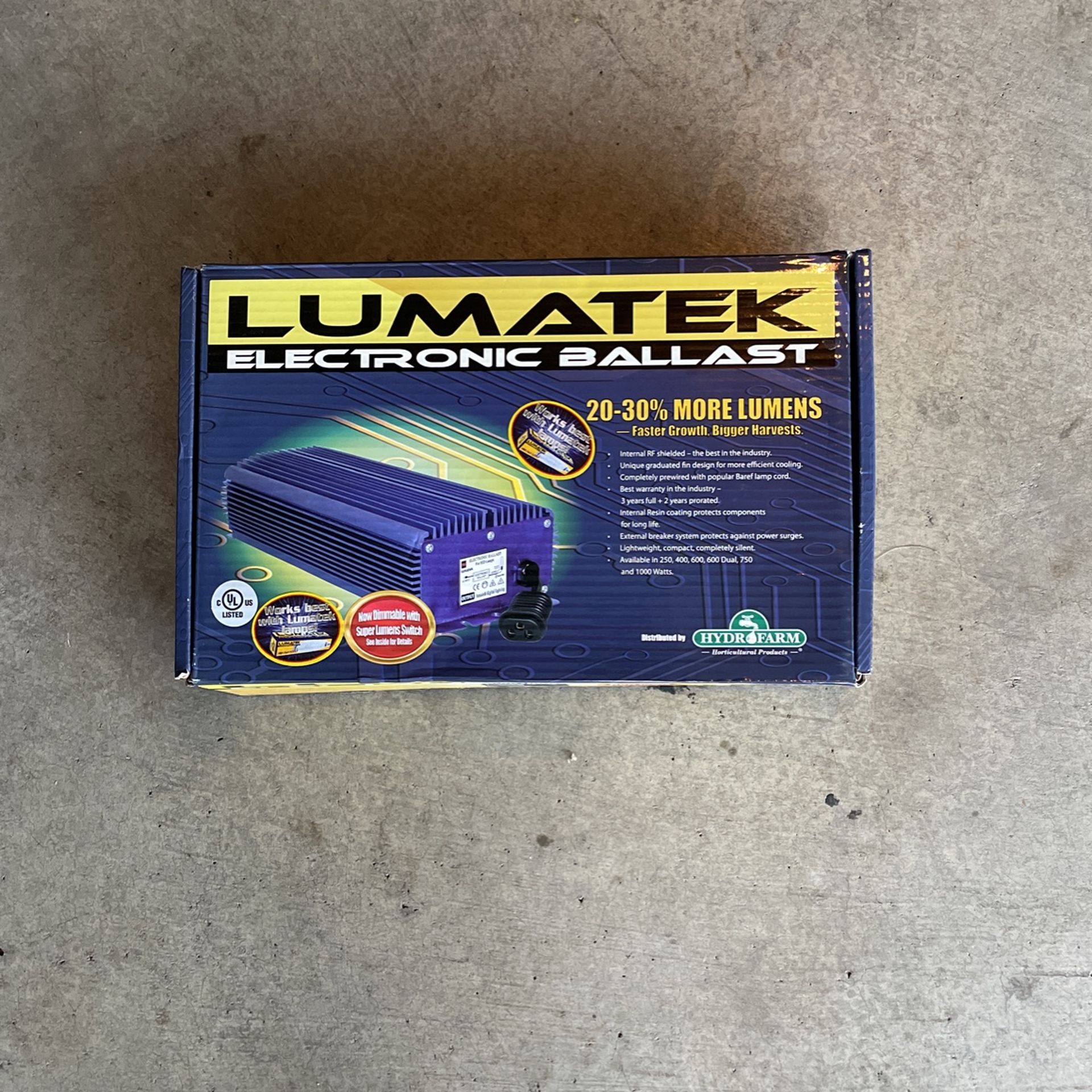 Lumatek LK600 600 Watt 120/240 Dimmable Electronic Ballast Grow Lights w/ Box