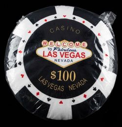 Las Vegas Casino Chip Throw Pillow