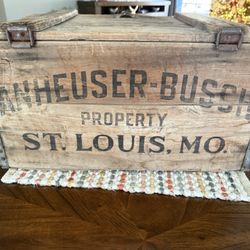Annheuser Busch Wooden Antique Beer Case