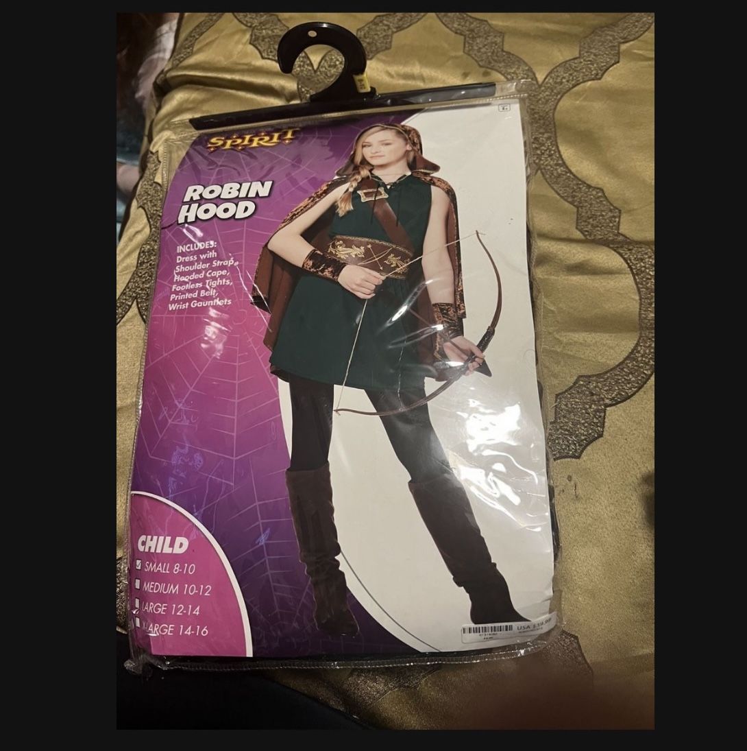 Halloween costume, Robin Hood size small 8 to 10