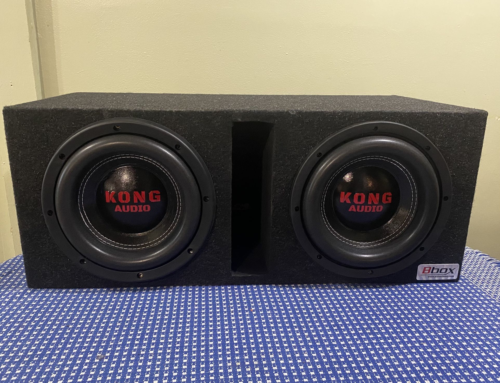 New 10” Kong Car Audio Subwoofers + New Ported Enclosure