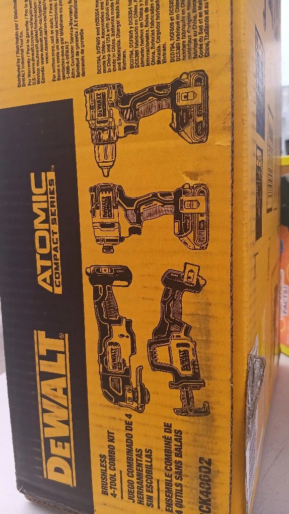 20v Dewalt Brushless 4 Tool Combo Kit 