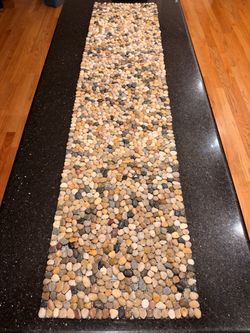 Natural Pebble Stone Table Runner Mat
