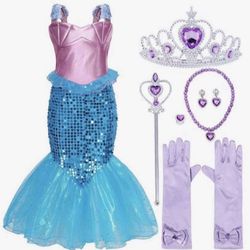 Princess Ariel Little Mermaid Fancy Dress And Accessories 