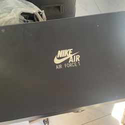 Nike Air Force 1 Size 10.5 High Top Beige Black Suede Basketball Sneaker