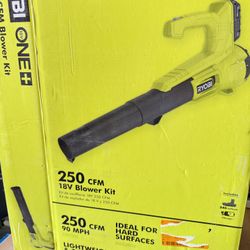 Ryobi One+ 18V Hard Surface Leaf Blower 250 CFM 2 Ah Battery & Charger P21011K