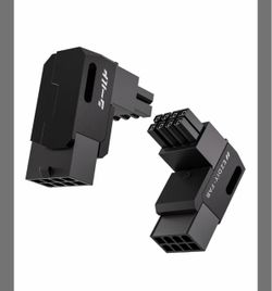 EZDIY-FAB PCIe 8-Pin GPU Adapter, 90 Degree, Black, 2 Pack