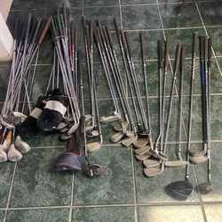 Huge Lot Of Golf Clubs 
