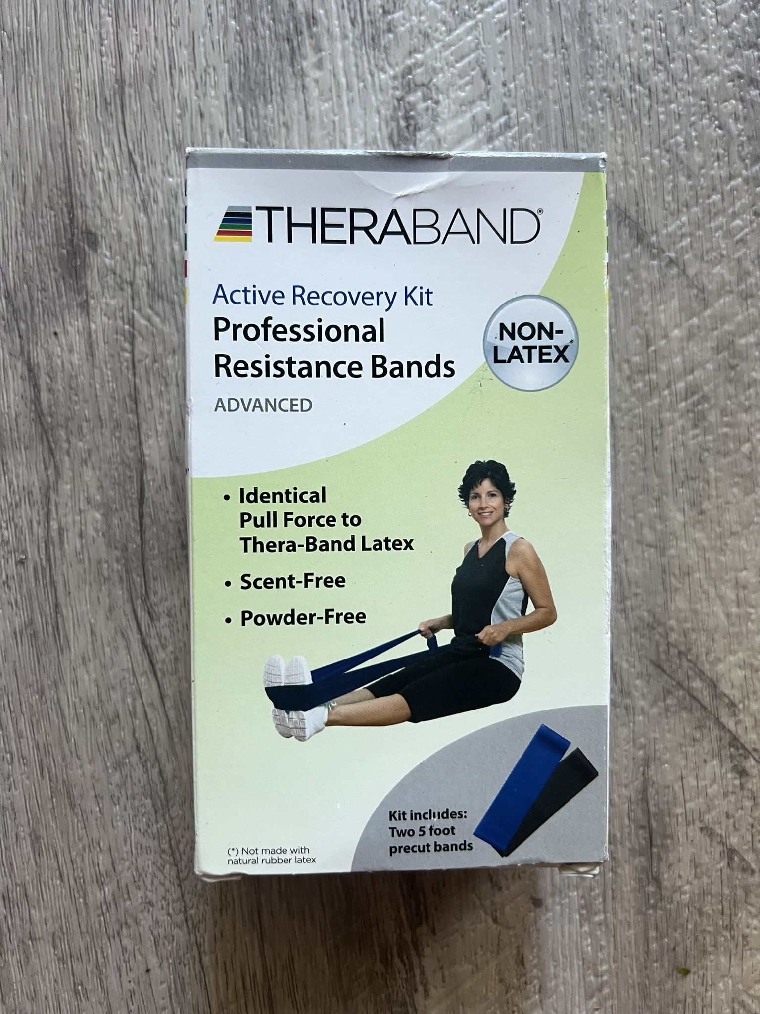 **BRAND NEW** THERABAND Set of 2 Resistance Bands, Advanced Kit with Blue and Black Bands, Non-Latex