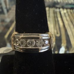 10KT White Gold Ring W/ Natural Round Diamonds 40272-1