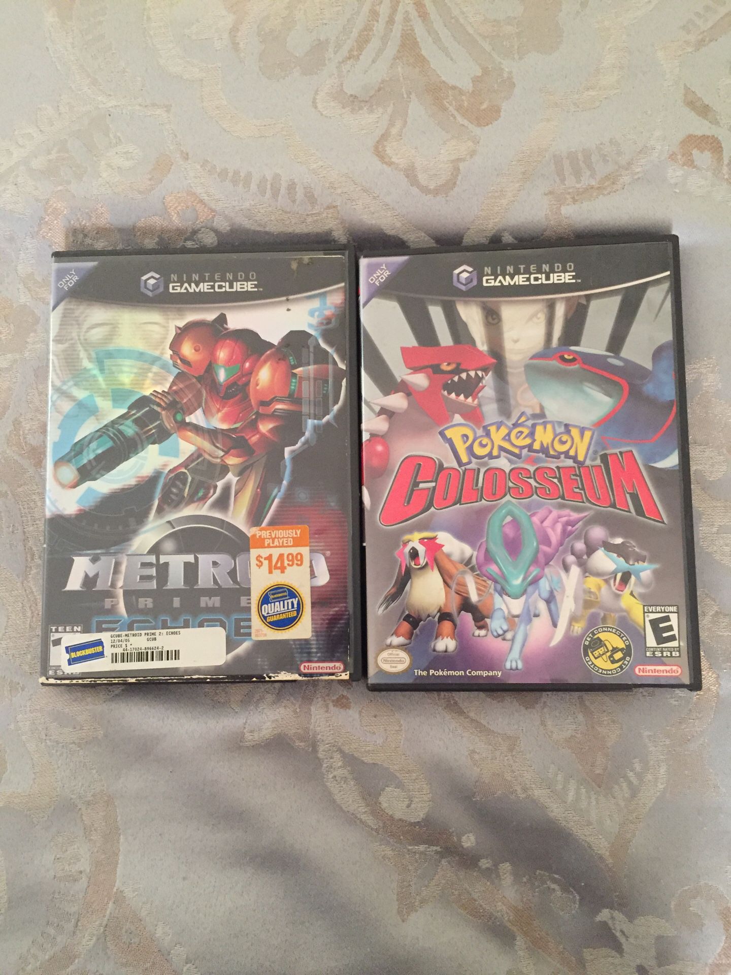 Pokemon colosseum and Metroid prime: echoes GameCube games