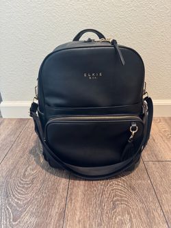 Elkie & Co. Black Vegan Leather Backpack