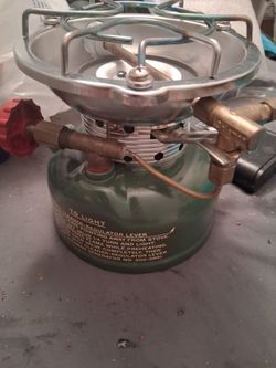 Vintage Coleman 502-700 Sportster Camping Stove W/ Box & Manual Green