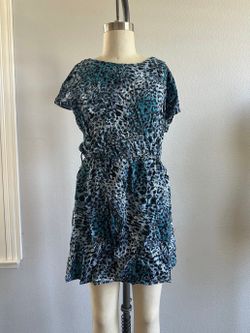 Forever 21 Abstract Print Drawstring Dress Size S