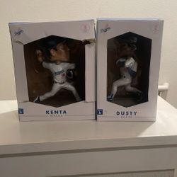 Dodgers Bobble Heads Dusty Baker And Kenta Maeda 