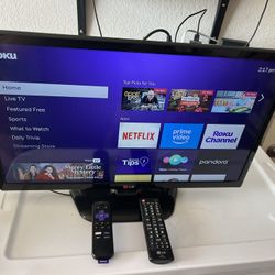 LG 24” TV With Roku Streaming Stick Works Perfect 