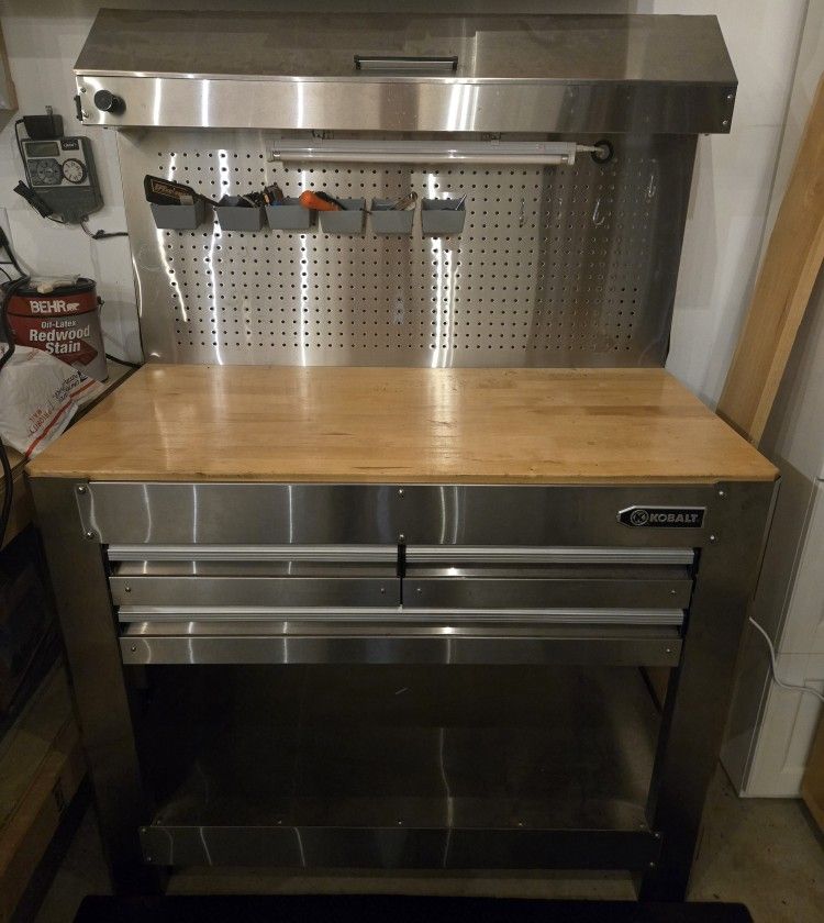 Kobalt Workbench With Light and Power Strip