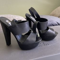 Black Strappy Heels Steve Madden