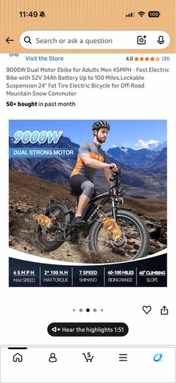 E bike dual motors in box brand new