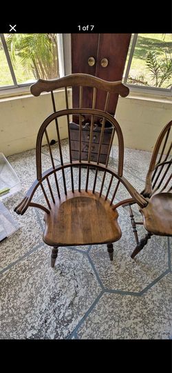 Pair of Double Bow-Back Windsor Armchairs