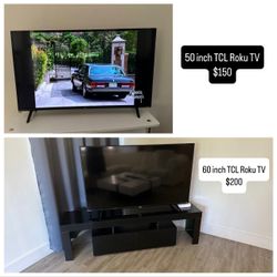 TCL Roku TVs 50” & 60”