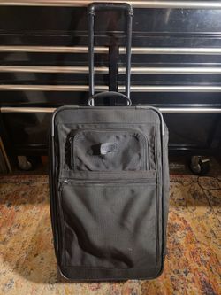 Tumi Unisex Travel Suitcase Luggage Sz Small Black Faux Leather Read Description