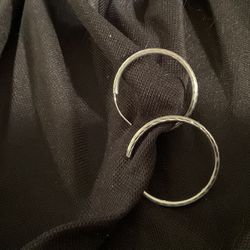 White Gold Hoop Earrings