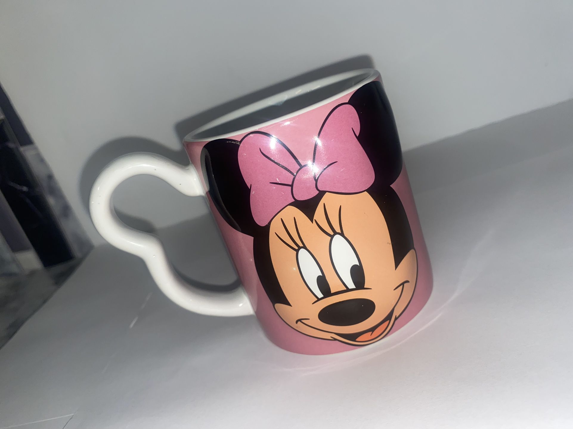 Walt Disney Mini Mouse Tea Cup Coffee Mug Pink Signature Logo 