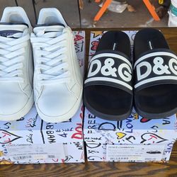 Men's Dolce Gabbana sneakers 2 pairs for $300