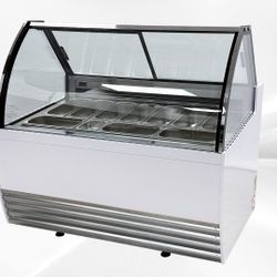 NSF 10 pan Gelato Display Showcase Dipping Cabinet DW-10R