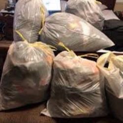 18 Bags of Clothes plus Shoes Mixed Kids and Adults .Good Clean Condition No Dig No Choose.All 130$