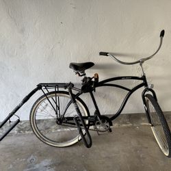 Beach Cruiser Bike w/ Surf Rack + Lock – Ready to Ride 🌊