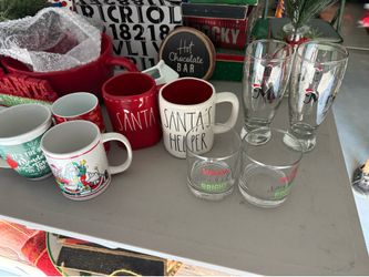 Christmas glasses and mugs