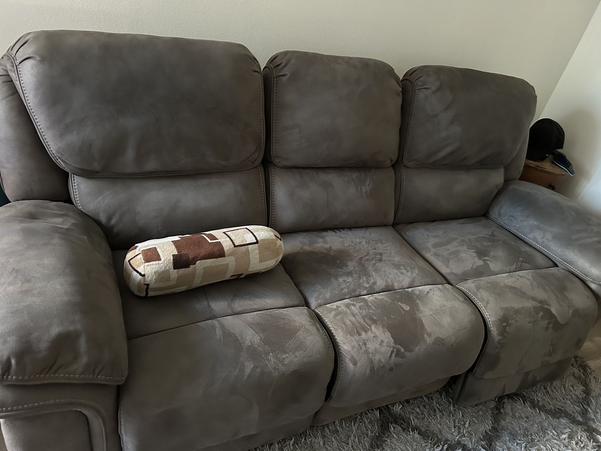 Norfolk grey power reclining sofa discount