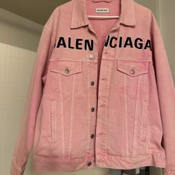 Balenciaga Pink Denim Jacket