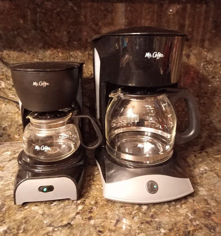 Mr Coffee Coffee Makers Large & Mini $20 Each Or Both FOR $35
