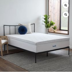 New 3 inch Lucid Covered Memory Foam Mattress Topper,Queen Deep Plush Feel, CertiPur Certified 