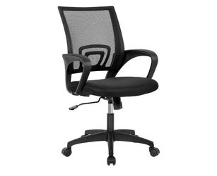 Black Mesh Mid-Back Office Chair
