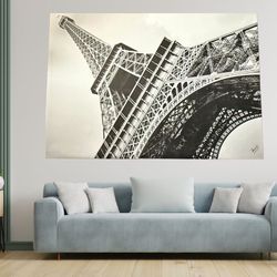 Eiffel Tower Canvas –78.5” L x 55” H