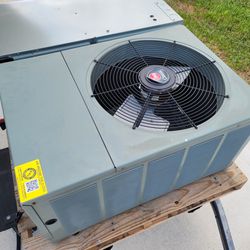 2 Ton Air Conditioner Rheem In Perfect Working Order Inside And Outside A/C Units AC Handler And Condenser R22 With Heater 2 Tons