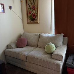 Modern Beige Sofa Couch – Clean, Comfortable, Great Condition