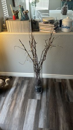 Vase with light up branches