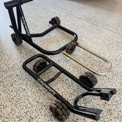Dynamoto motorcycle stands.