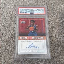 2018 Hoops Shai Gilgeous Alexander Rookie Auto PSA 10!!!