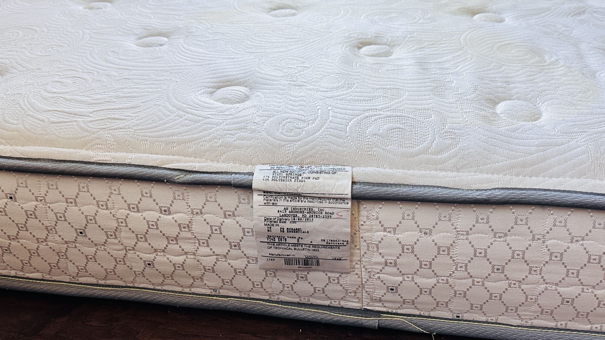 Serta King Size Mattress 