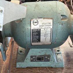 CMC 6" Electric Bench Grinder, Ball Bearing 