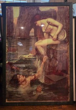 Large Vertical Framed "The Siren" Art Print – J.W. Waterhouse
