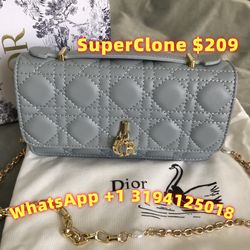 CHRISTIAN DIOR LADY DIOR Cannage 2WAY Shoulder Bag Hand Bag